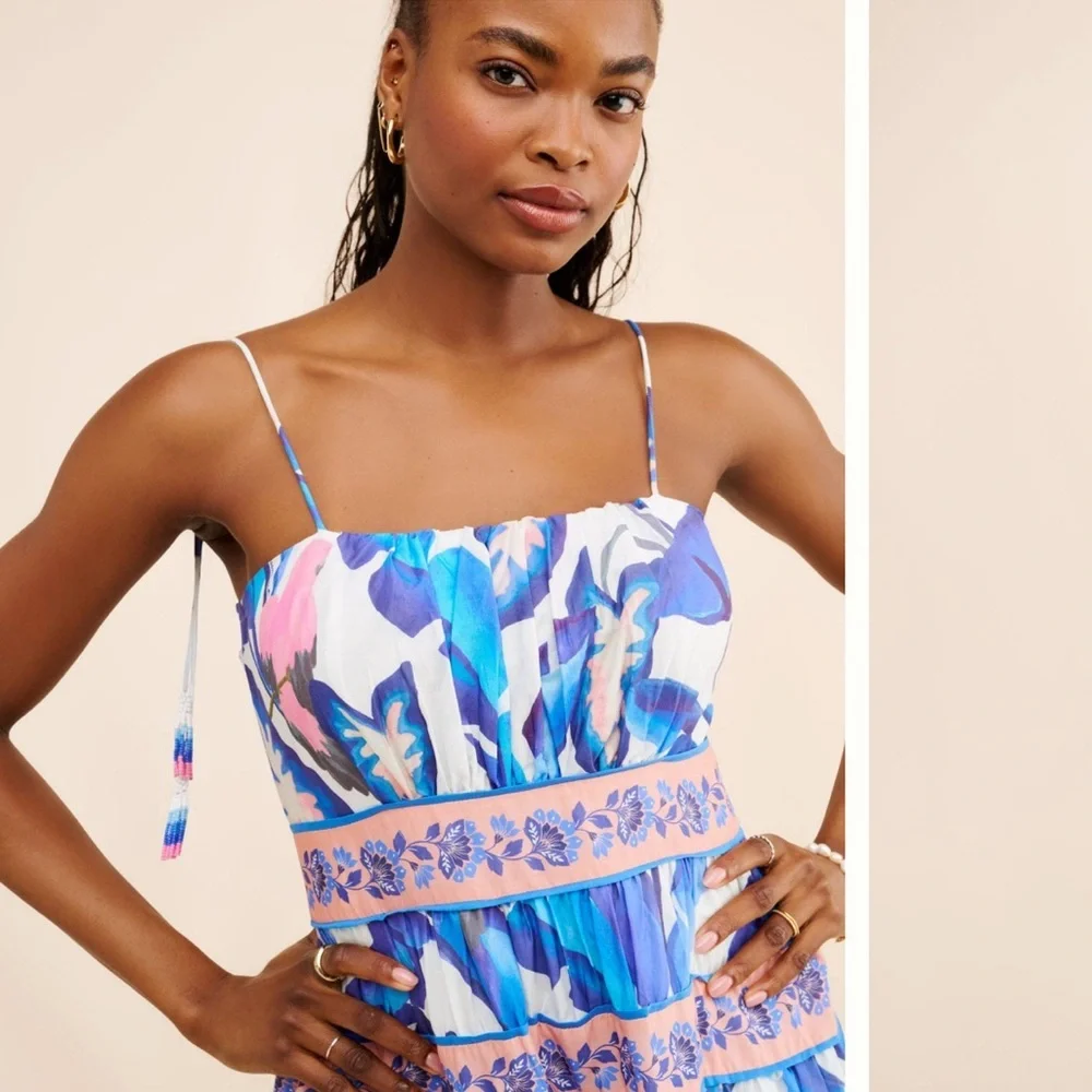 ⭐️ FARM Rio Foliage Midi Dress – Size L - Picture 5 of 5